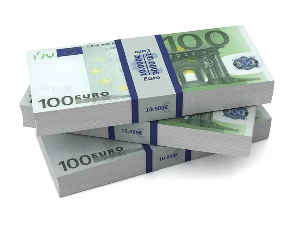 Euro geld rekeningen 3d illustratie — Stockfoto