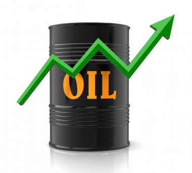 petrol varil ve yukarı doğru grafik 3d çizim