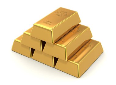 altın külçelerini 3d çizim