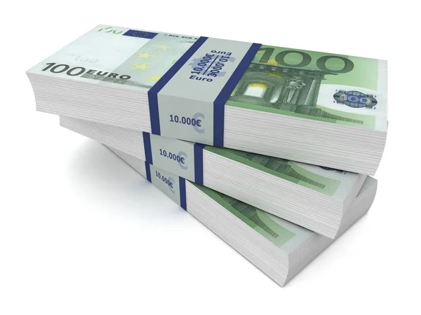 Euro Geldscheine 3D Illustration — Stockfoto