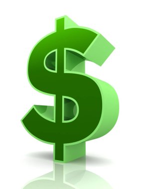 dolar işareti kavramı 3d çizim