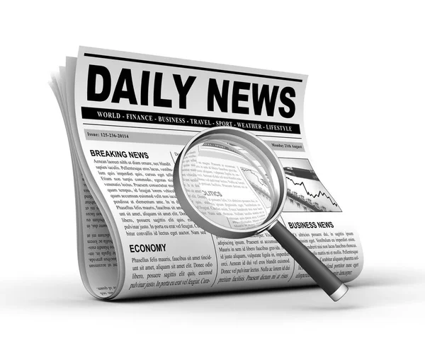 Daily news 3d illustration — Stock Photo, Image