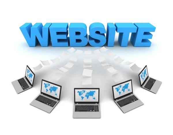 3d ilustrace koncept webové stránky — Stock fotografie