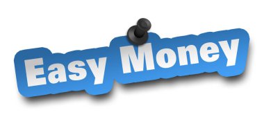 kolay para kavramı 3d illüstrasyon izole