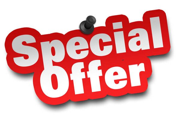 special offer concept 3d illustration isolated