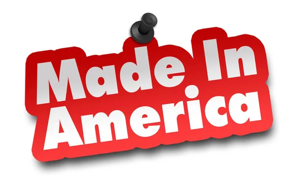 Made in america concept 3d illustration isolé — Photo