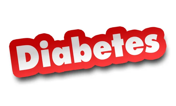 Konsep diabetes 3d ilustrasi terisolasi — Stok Foto