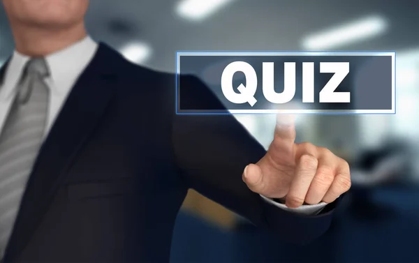 Quiz push concept illustrazione 3d — Foto Stock