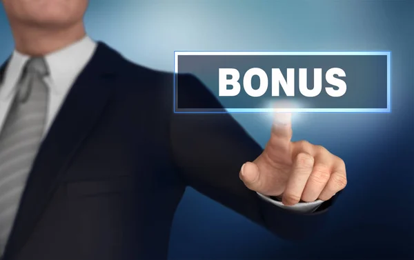 Bonus   pushing concept 3d illustration — Stock Photo, Image