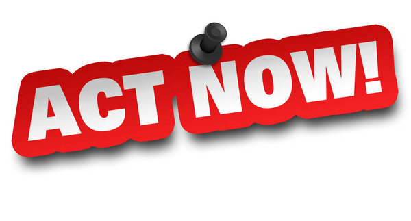 действовать теперь концепция 3d иллюстрация изолирована
