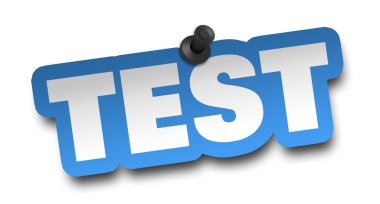 3d illüstrasyon izole kavramı test