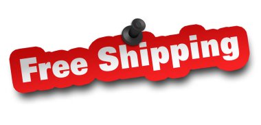 ücretsiz nakliye kavramı 3d illüstrasyon izole