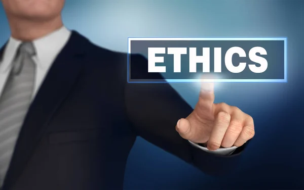 Ethics   pushing concept 3d illustration — Φωτογραφία Αρχείου