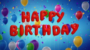 happy birthday celebration with balloons