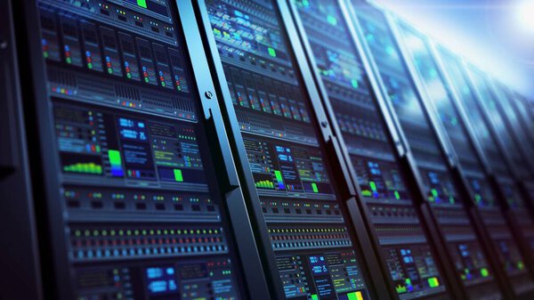 сетевые серверы рабочих станций 3d иллюстрация
