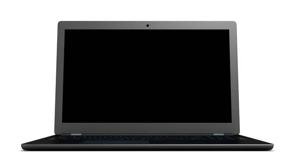 Modern Laptop Számítógép Egyetlen Illusztráció Elszigetelt — Stock Fotó