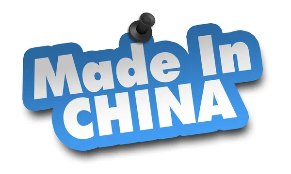 Made China Concept Illustration Isolated White Background — Stock Photo, Image