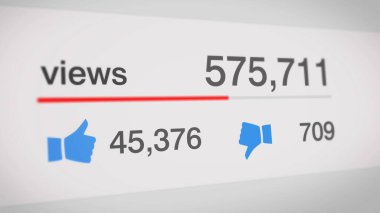 popüler sosyal medya istatistikleri bilgi 3d illüstrasyon