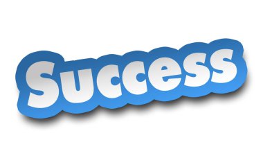 başarı kavramı 3d illüstrasyon izole beyaz arka plan üzerinde