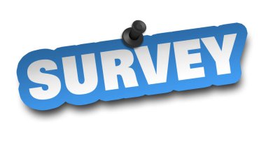 Anket kavramı 3d illüstrasyon izole beyaz arka plan üzerinde