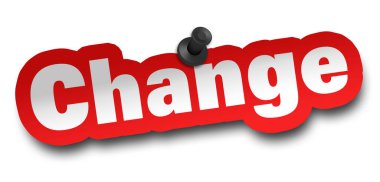 Beyaz arkaplanda izole edilmiş 3d illüstrasyon konseptini değiştir