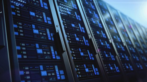 сетевые серверы рабочих станций 3d иллюстрация изолированы на белом фоне