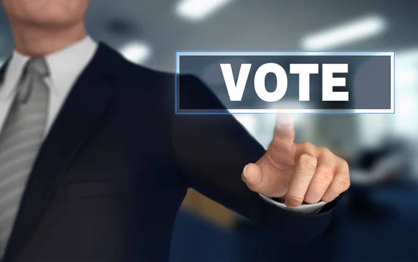 Voto Con Dedo Empujando Concepto Ilustración — Foto de Stock