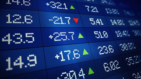 stock market exchange graph illustration concept 3d illustration