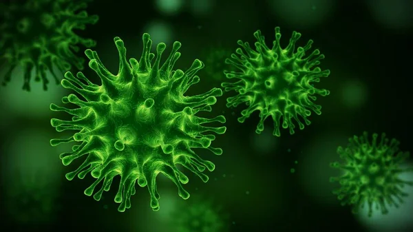 Virus Bacteriën Macro Shot Illustratie — Stockfoto