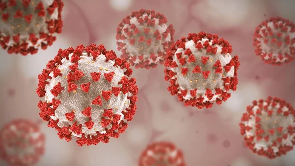 Koronavirus Nebo Virus Makrosnímek Ilustrace — Stock fotografie
