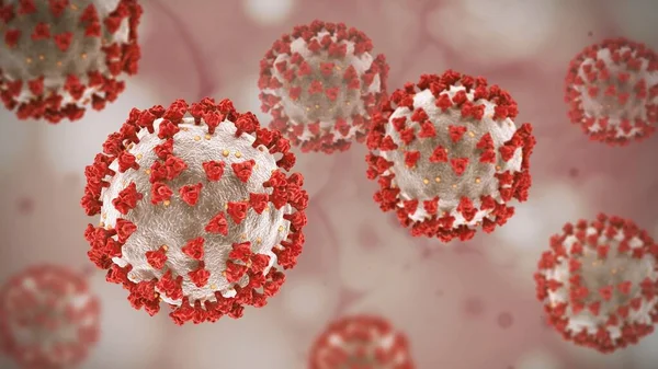 Coronavirus Virus Macro Shot Illustration — Stock Photo, Image