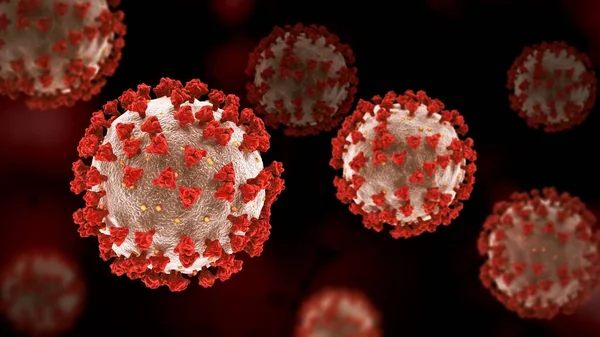 Coronavírus Vírus Macro Tiro Ilustração — Fotografia de Stock