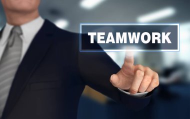 Parmak itme konsepti 3D illüstrasyonlu takım çalışması