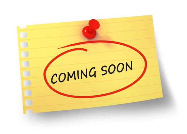 Coming Soon Concept Illustration Isolated White Background — Stock Photo, Image