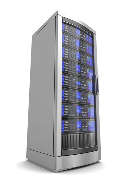 Nätverk Arbetsstation Server Illustration Isolerade Vit Bakgrund — Stockfoto