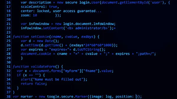 computer code programming coding process 3d illustration