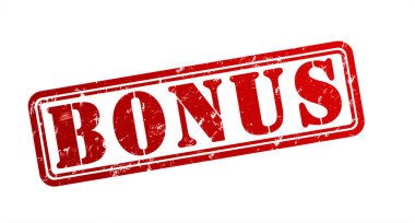 bonus kauçuk pul konsepti çizimi izole