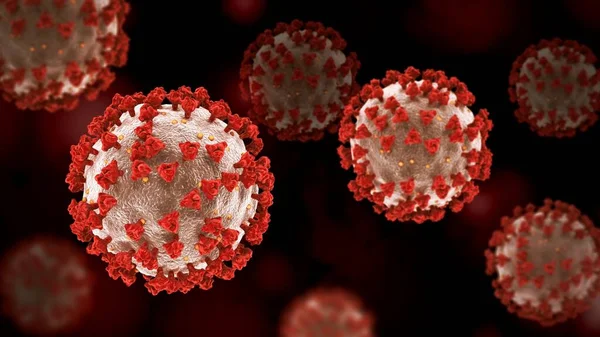 Coronavirus Virus Macro Shot Illustration — Stock Photo, Image