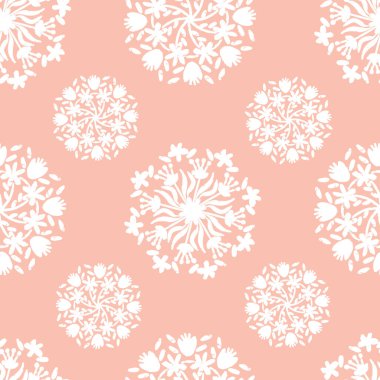 Vektör el çiçekli mandala deseni çizdi