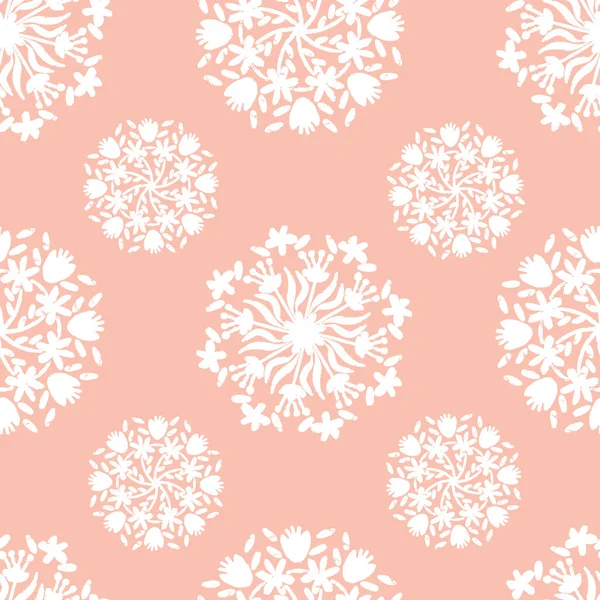 Vektör el çiçekli mandala deseni çizdi