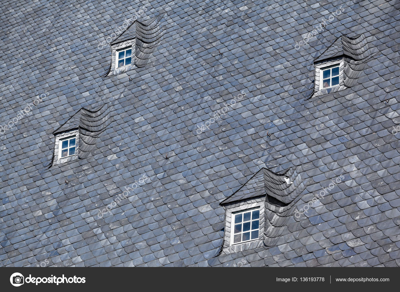 Sloping Roof With Dormer Windows Stock Photo C 75tiks 136193778