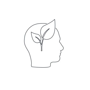 Entelektüel gelişim. Kişisel ilerlemeler. Beyaz arkaplanda vektör doğrusal simgesi.