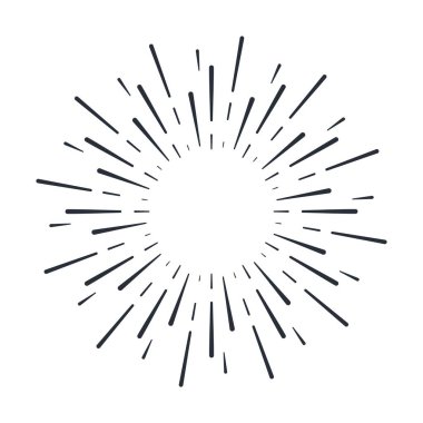 Kıvılcım. Selam dur. Beyaz arkaplanda vektör doğrusal simgesi.