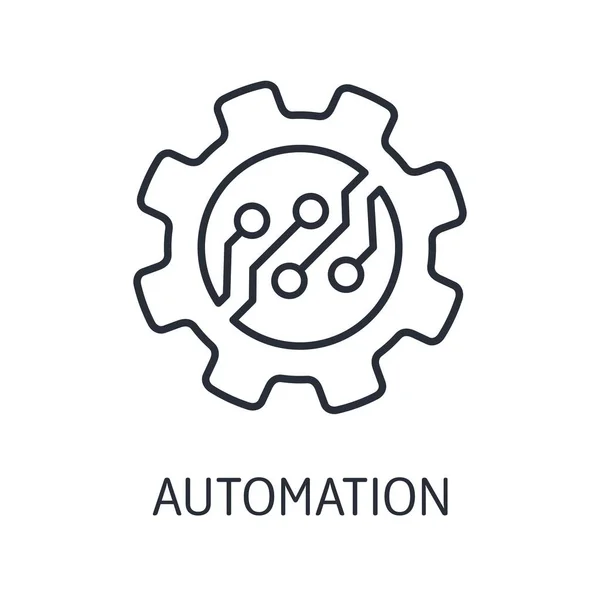 Automatyzacja Elektroniczne Sterowanie Ikona Wektorowa Białym Tle — Wektor stockowy