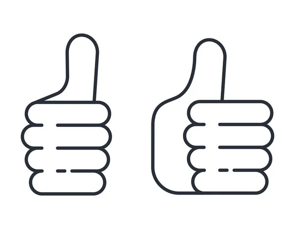 Thumbs Set Logo Templates Vector Icon White Background — 스톡 벡터