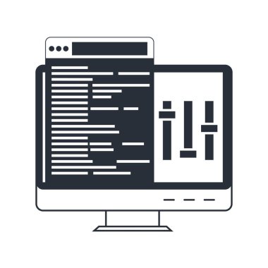 Uzaktan kumanda. Beyaz arkaplanda vektör resmi.