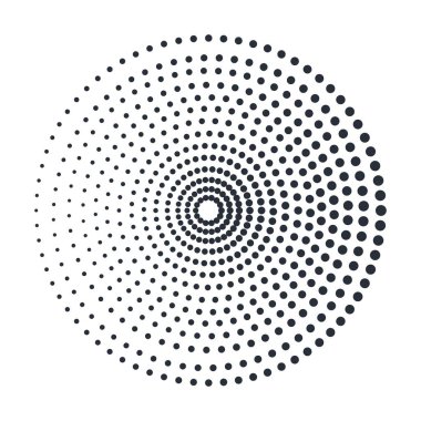 Siyah soyut vektör çember çerçeve yarım ton nokta dizaynı. Çember noktalar dokusu kullanarak kenarlık simgesini yuvarla.