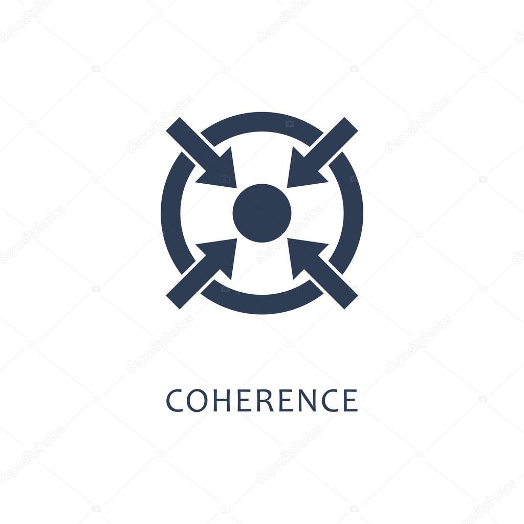 Coherence. Simple element illustration.Vector  icon isolated on white background.