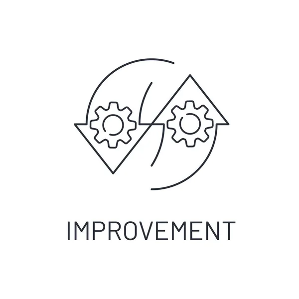 Update Technologie Vervangen Verbetering Vector Lineair Pictogram Geïsoleerd Witte Achtergrond — Stockvector