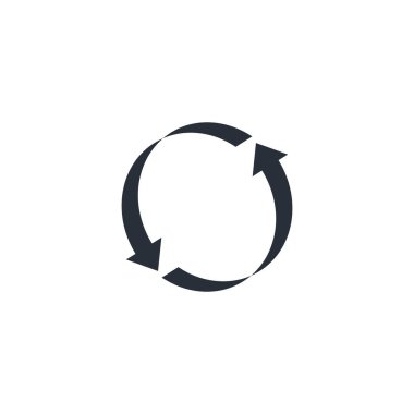 Düz döngü simgesi, geri dönüşüm yinelemesi, yenilenme.
